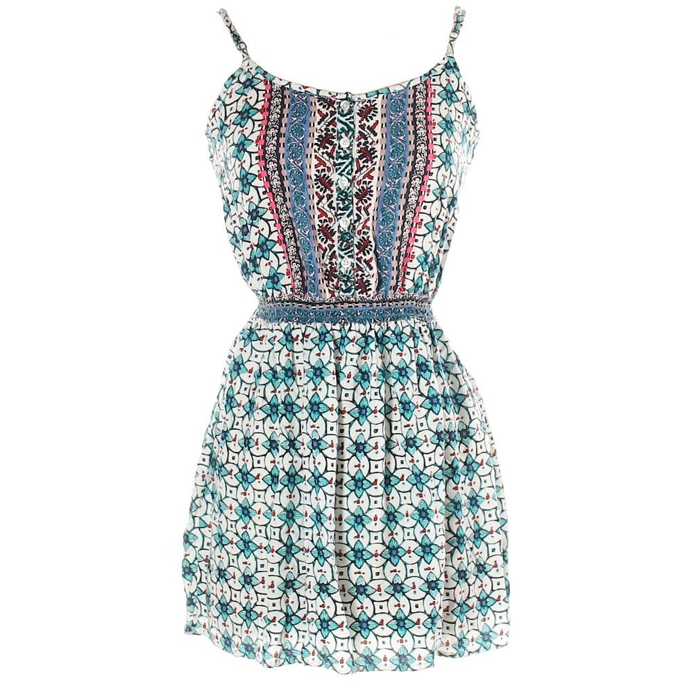 3/$18 Aeropostale Boho Print Keyhole Peasant Dress - Picture 5 of 12